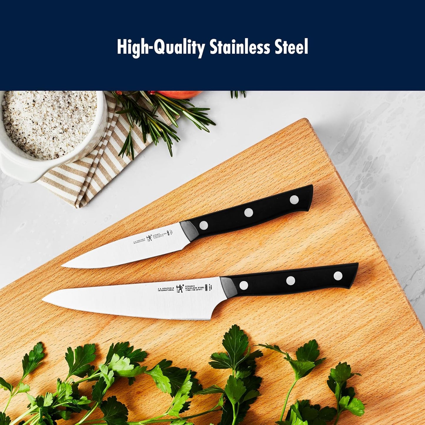 Dynamic Razor-Sharp 2-pc Compact Chef Knife Set, German Engineered Informed by 100+ Years of Mastery