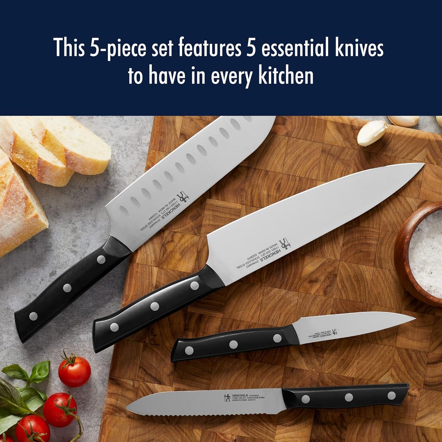 Dynamic Razor-Sharp 2-pc Compact Chef Knife Set, German Engineered Informed by 100+ Years of Mastery