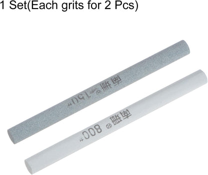 4pcs Knife Sharpening Stone Set 150/800 Grit Cylinder Knife Sharpening Stone Sharpener Whetstone for Knives Scissors Kitchen Sharpen Tools