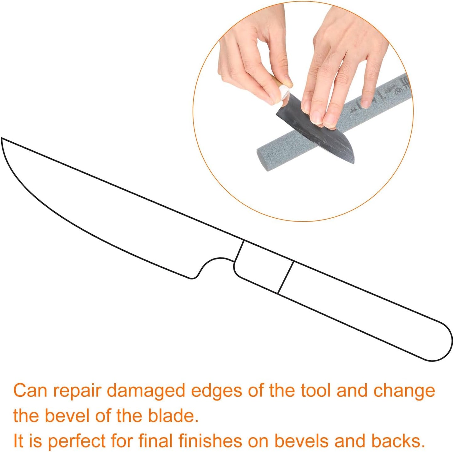 4pcs Knife Sharpening Stone Set 150/800 Grit Cylinder Knife Sharpening Stone Sharpener Whetstone for Knives Scissors Kitchen Sharpen Tools