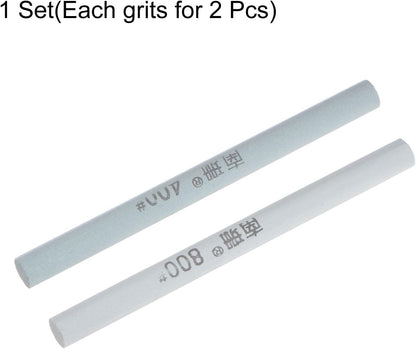 4pcs Knife Sharpening Stone Set 150/800 Grit Cylinder Knife Sharpening Stone Sharpener Whetstone for Knives Scissors Kitchen Sharpen Tools
