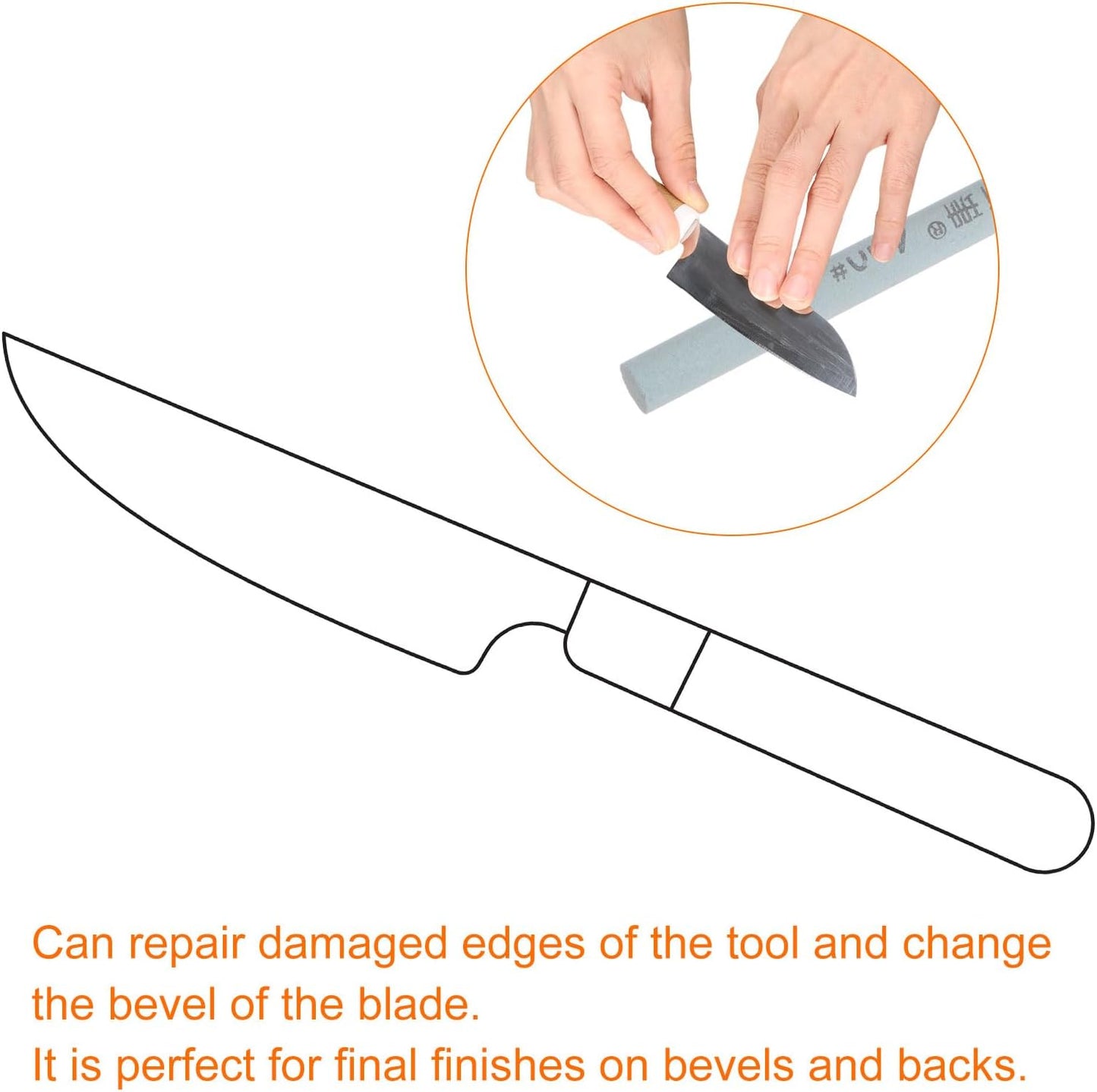 4pcs Knife Sharpening Stone Set 150/800 Grit Cylinder Knife Sharpening Stone Sharpener Whetstone for Knives Scissors Kitchen Sharpen Tools