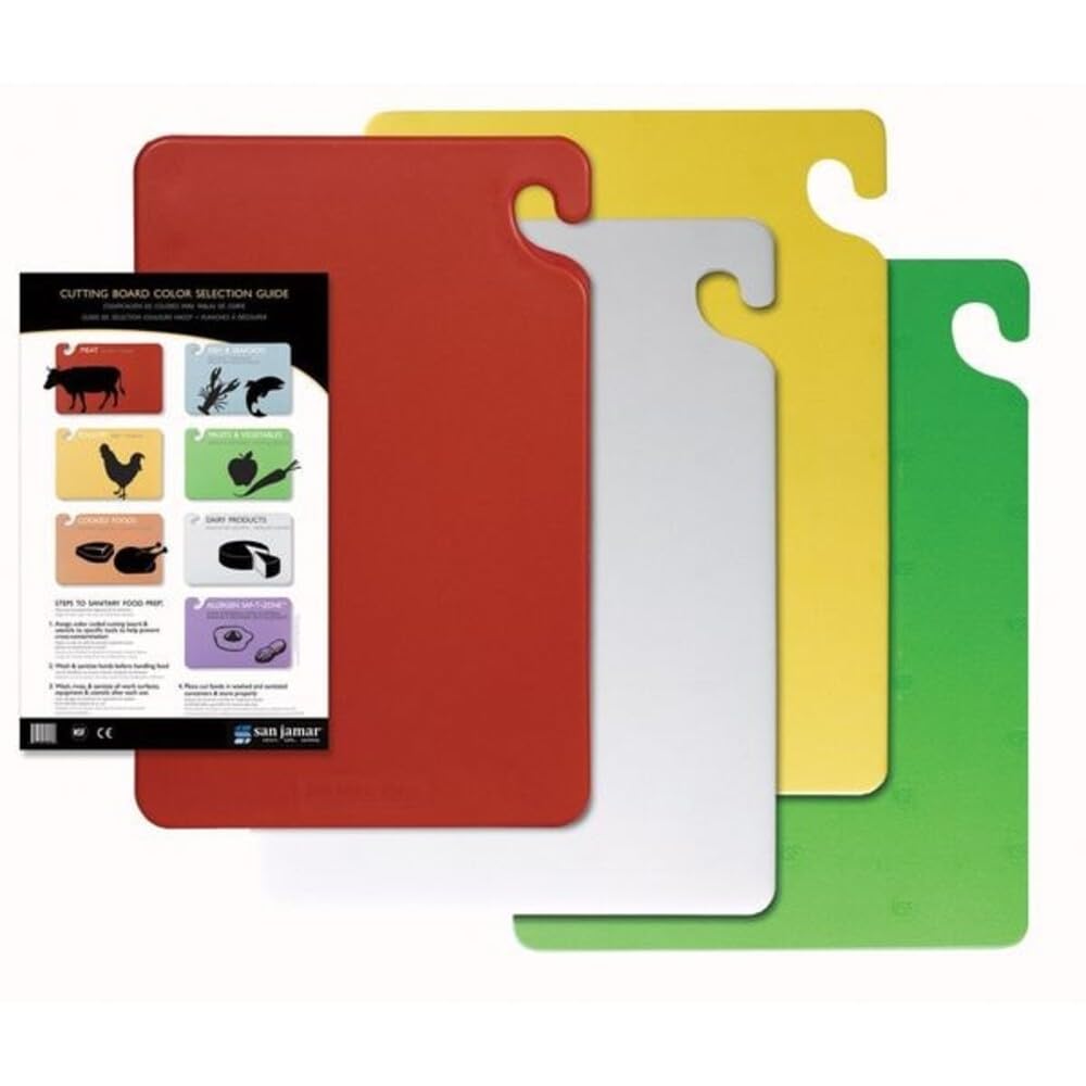 Cutting Board Set,12x18 in,Assorted,PK4 CB1218QS - 1 Each