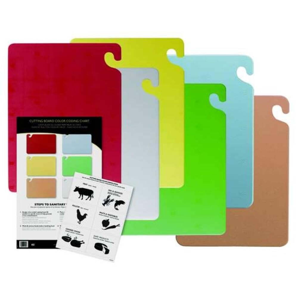 Cutting Board Set,12x18 in,Assorted,PK4 CB1218QS - 1 Each