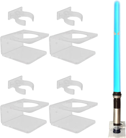 Clear Light saber Wall Mount Wall Rack Wall Holder - Hardware Included.