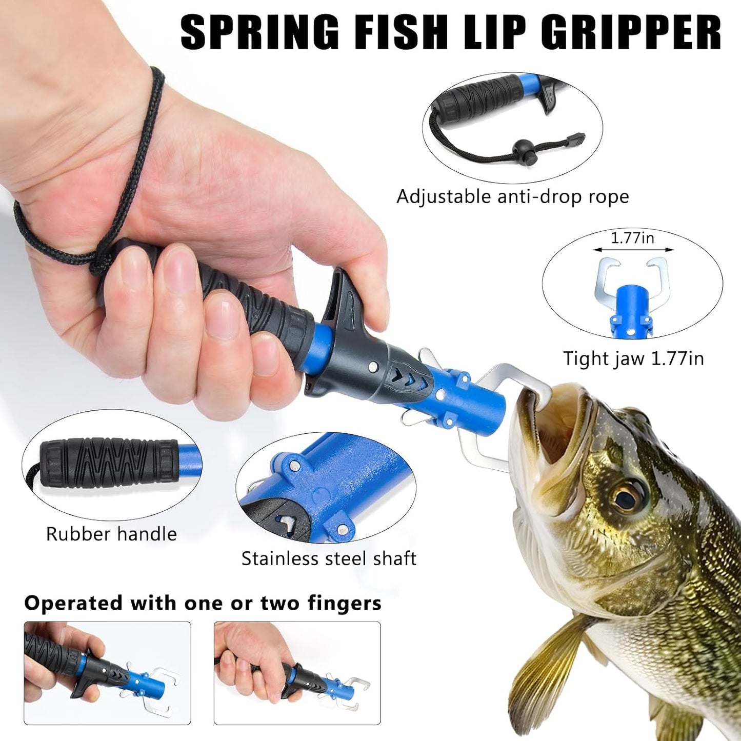 Fishing Tool Kit, 11 Pieces Fishing Gear, Fishing Pliers with Lanyard, Fillet Knife, Fish Lip Gripper, Fly Ice Fishing Hook Extractor, Anti-Cutting Gloves