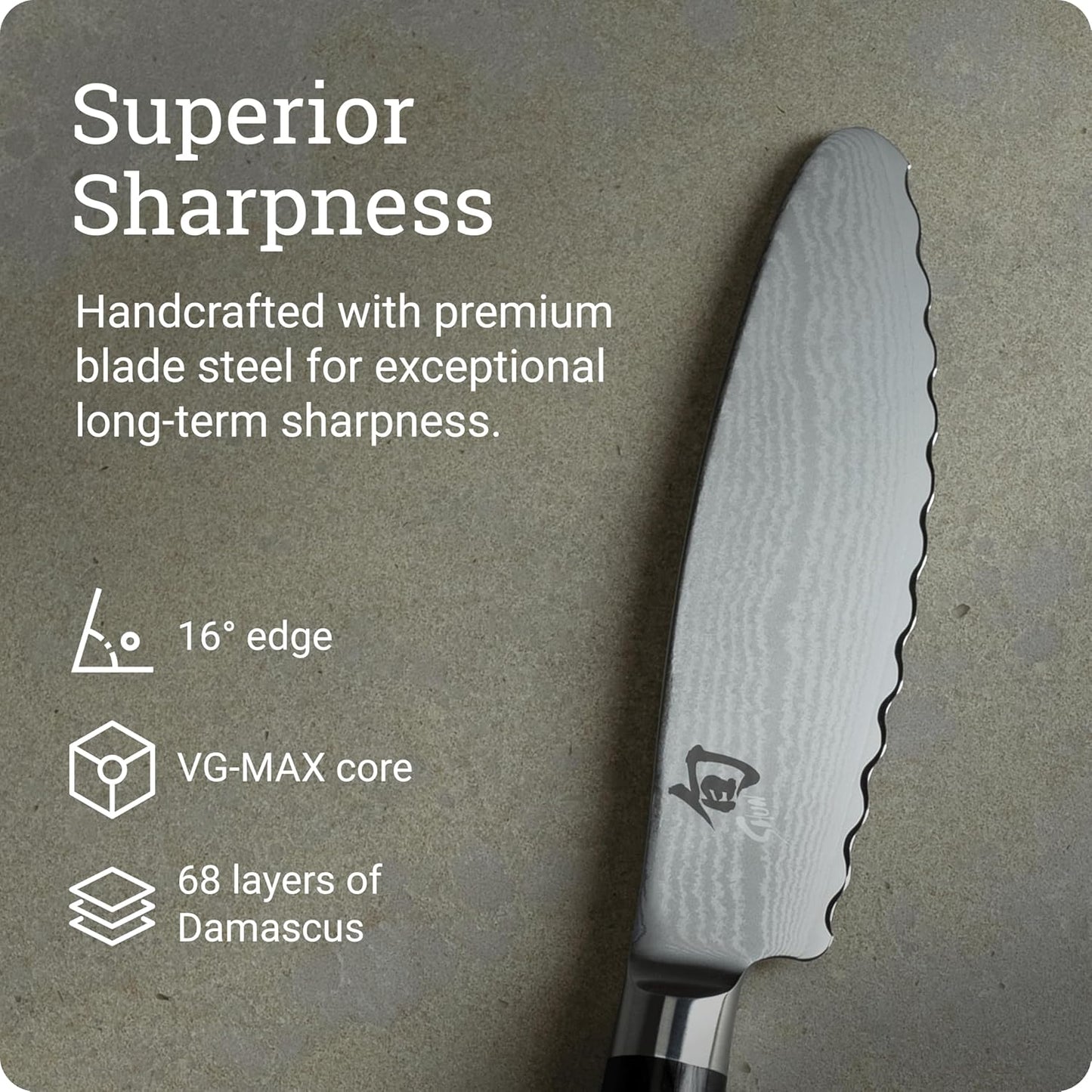 Classic 6" Ultimate Utility Knife, Handcrafted Japanese Knife, VG-MAX Core with Damascus Stainless Steel Cladding, Pakkawood Handle, Precision and Sharpness for Professional and Home Chefs