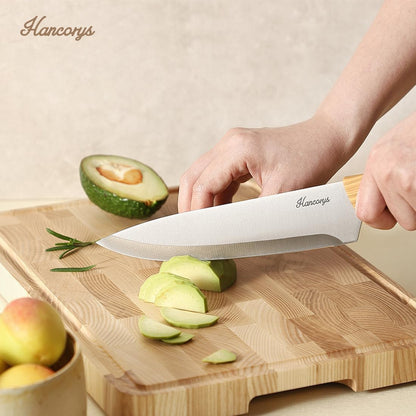 Knife Set, 15 PCS Kitchen Knife Set with Block and Sharpener