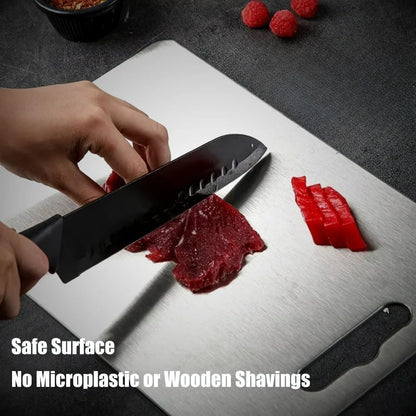 Titanium Cutting Board - 2026 New Upgrade 100% Pure Titanium Cutting Boards for Kitchen Double Sided Non Toxic Titanware Cutting Board,Hygiene Durable Dishwasher Safe Chopping Board (14"L x 10"W)