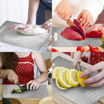 Titanium Cutting Board - 2026 New Upgrade 100% Pure Titanium Cutting Boards for Kitchen Double Sided Non Toxic Titanware Cutting Board,Hygiene Durable Dishwasher Safe Chopping Board (14"L x 10"W)