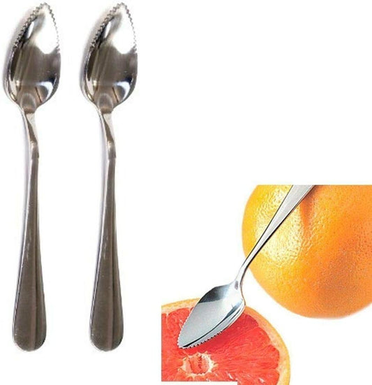 rik rik Set of 1 Grapefruit Knife & 2 Grapefruit Spoons Stainless Steel, Serrated Edges