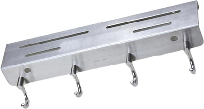 Stainless Steel Wall Mounted Knife Rack with Hooks Space Saving Kitchen Storage Organizer for Utensils and Tools Safe Design for Home Efficiency