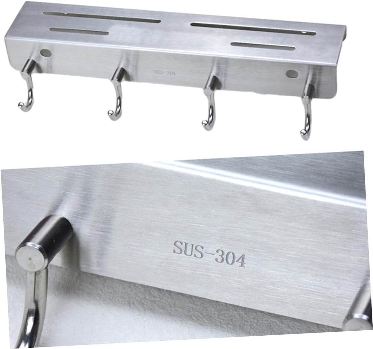 Stainless Steel Wall Mounted Knife Rack with Hooks Space Saving Kitchen Storage Organizer for Utensils and Tools Safe Design for Home Efficiency