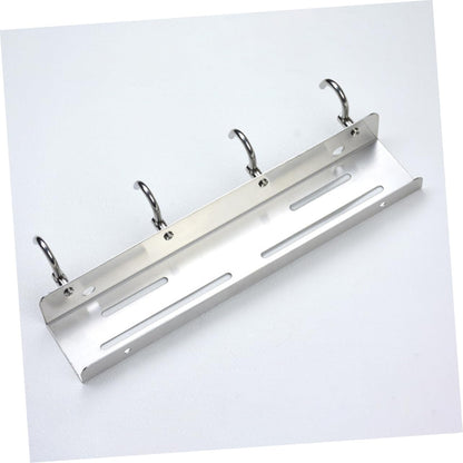 Stainless Steel Wall Mounted Knife Rack with Hooks Space Saving Kitchen Storage Organizer for Utensils and Tools Safe Design for Home Efficiency