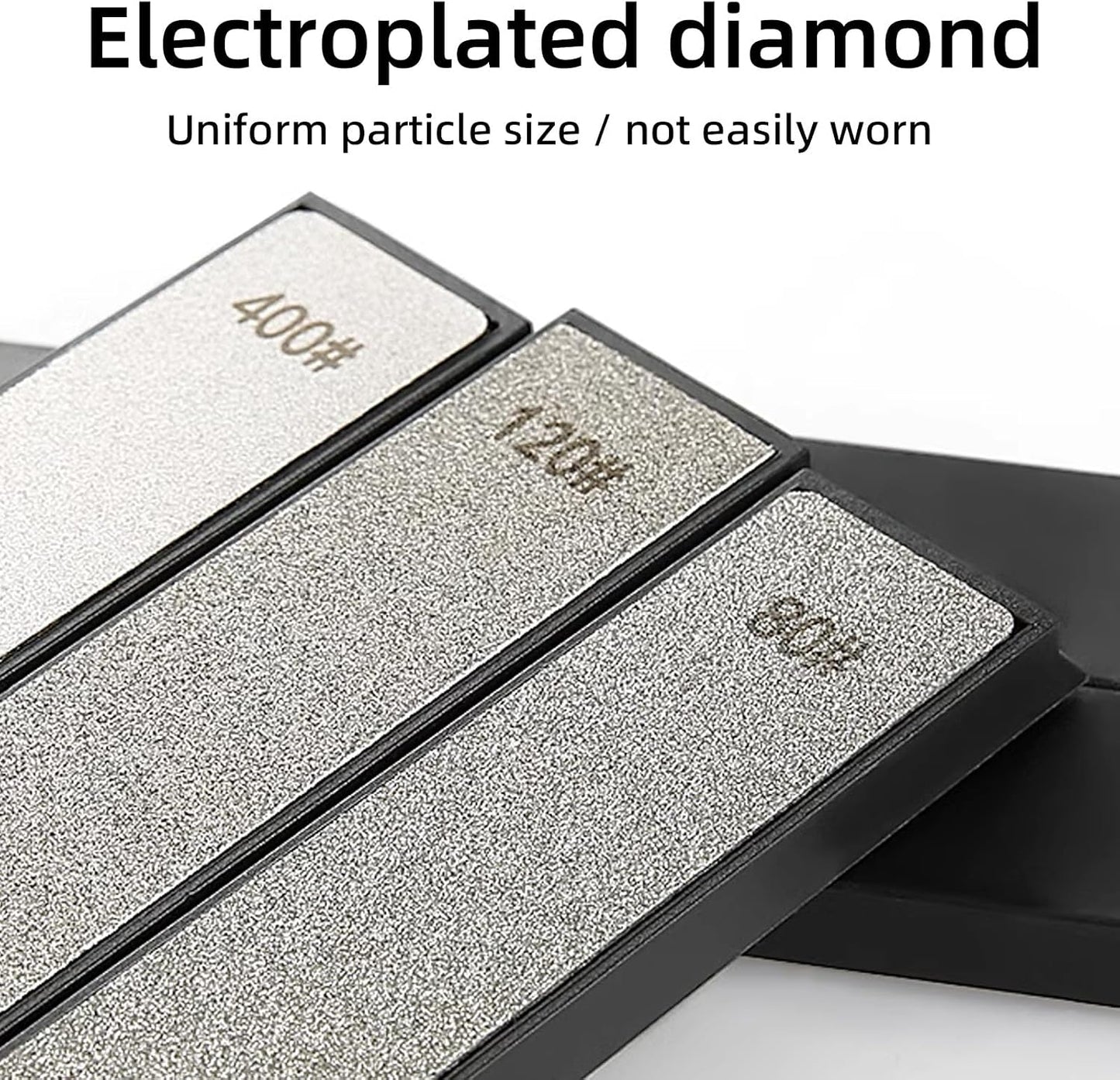 12 Pcs Diamond Sharpening Stone with Anti-Slip Base,Diamond Sharpener, Kitchen Knife Grinding