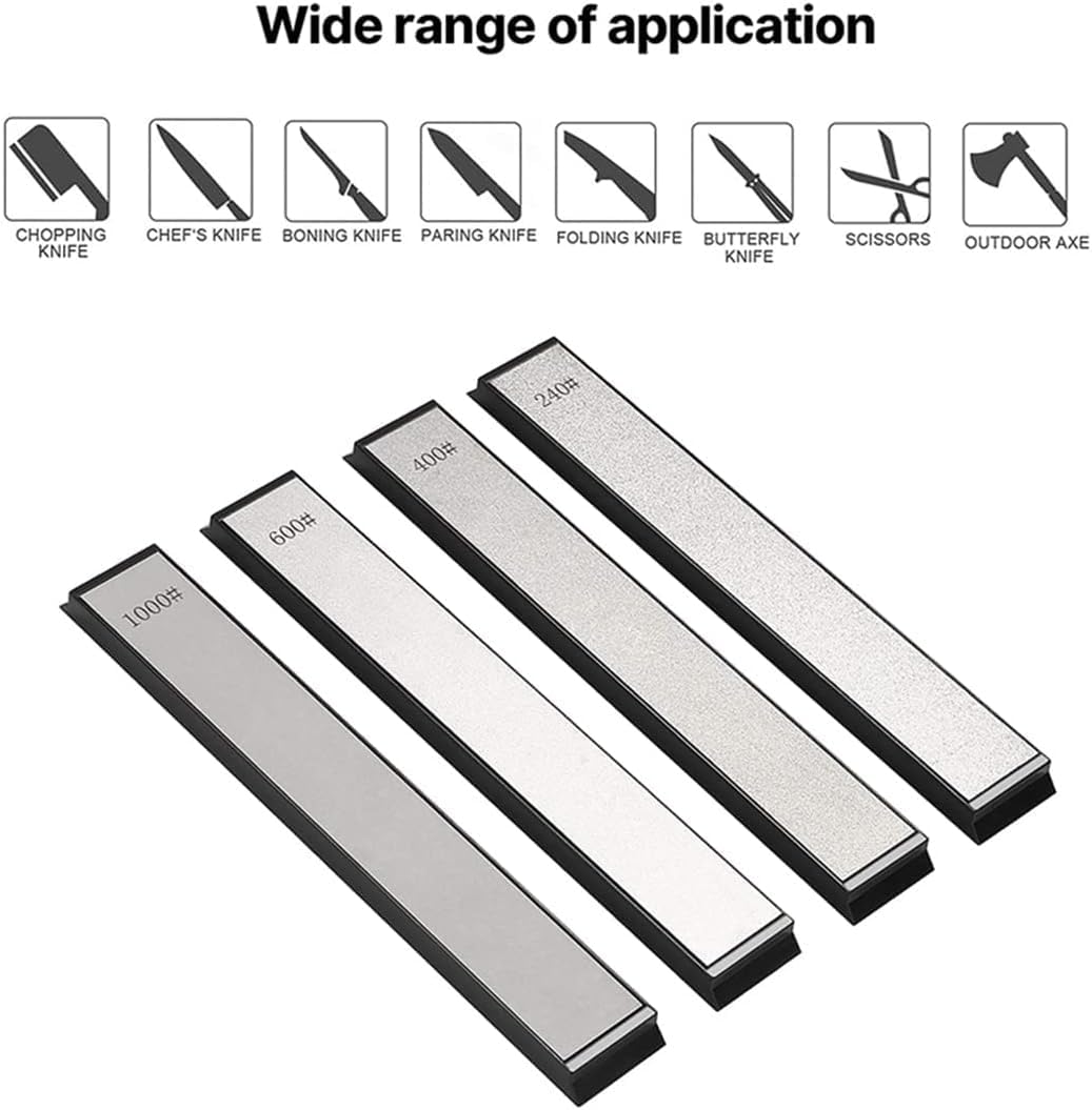 12 Pcs Diamond Sharpening Stone with Anti-Slip Base,Diamond Sharpener, Kitchen Knife Grinding