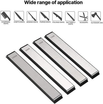 12 Pcs Diamond Sharpening Stone with Anti-Slip Base,Diamond Sharpener, Kitchen Knife Grinding