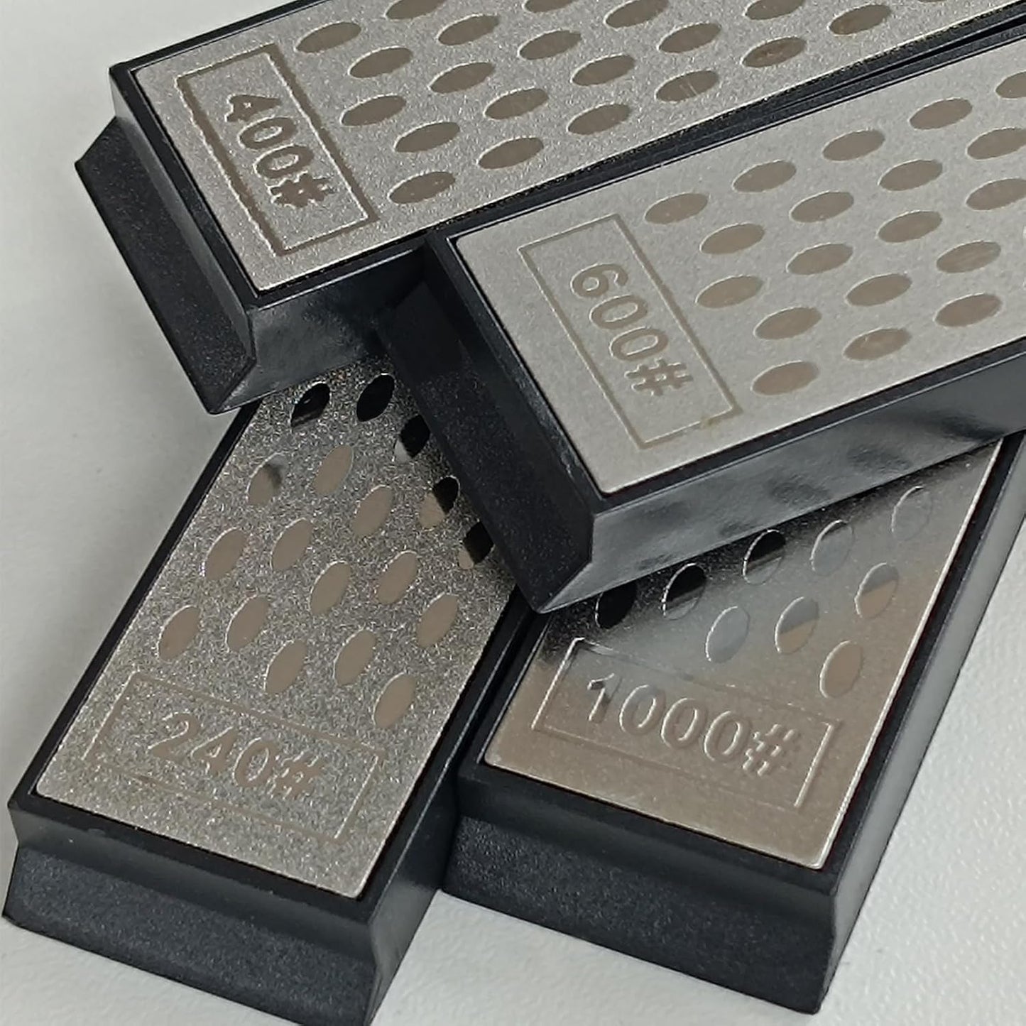 12 Pcs Diamond Sharpening Stone with Anti-Slip Base,Diamond Sharpener, Kitchen Knife Grinding