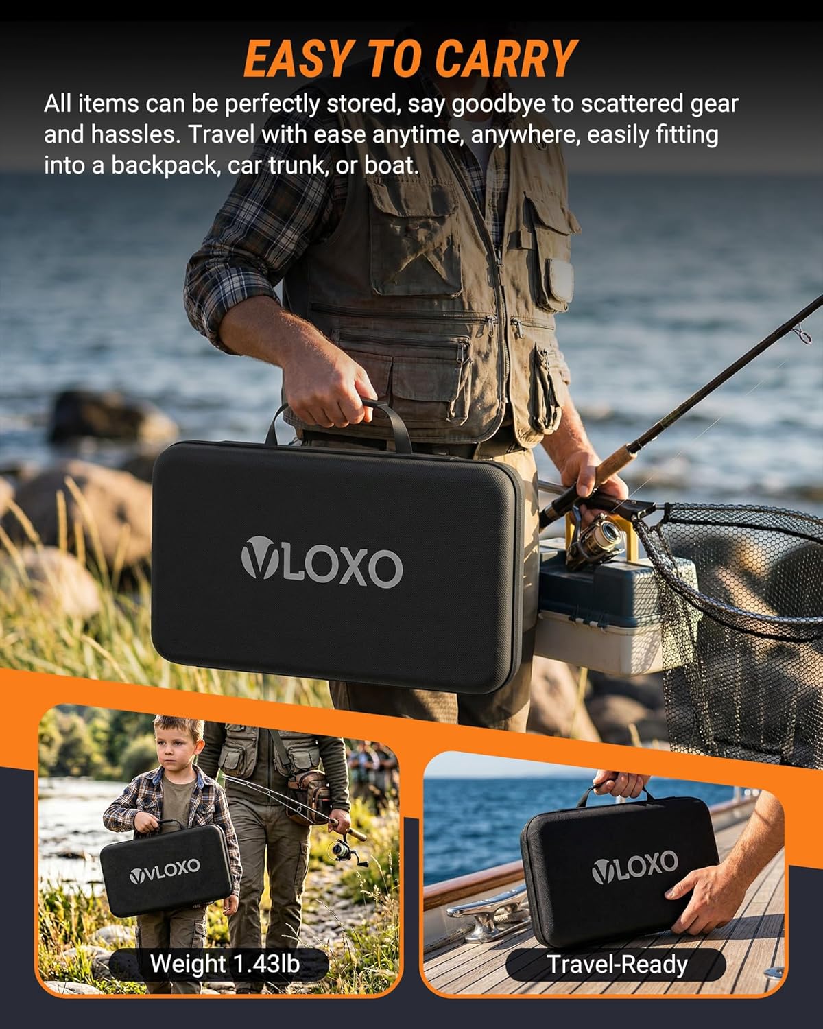Cordless Electric Fillet Knife Battery-Powered Fillet Knife for Fish | 5 Ti-Nitride Coated Blades, Dual Batteries and Safety Lock, Portable Kit for Wild Game Breast Use Camping and Outdoor Cooking