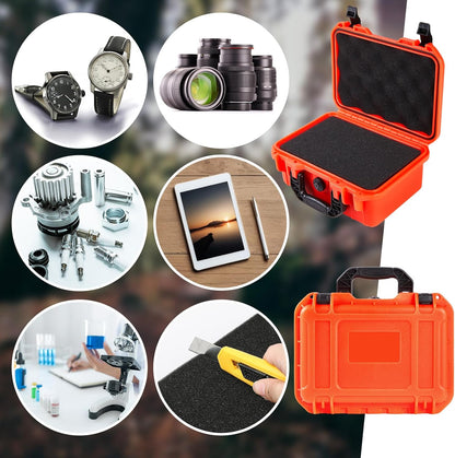 1 Pcs Waterproof Hard Case with DIY Customizable Foam Insert Portable Protective Case with Knife for Camera Drones Equipments Tools Test Instruments(Gray,14.3 x 11.4 x 4.5 Inch)