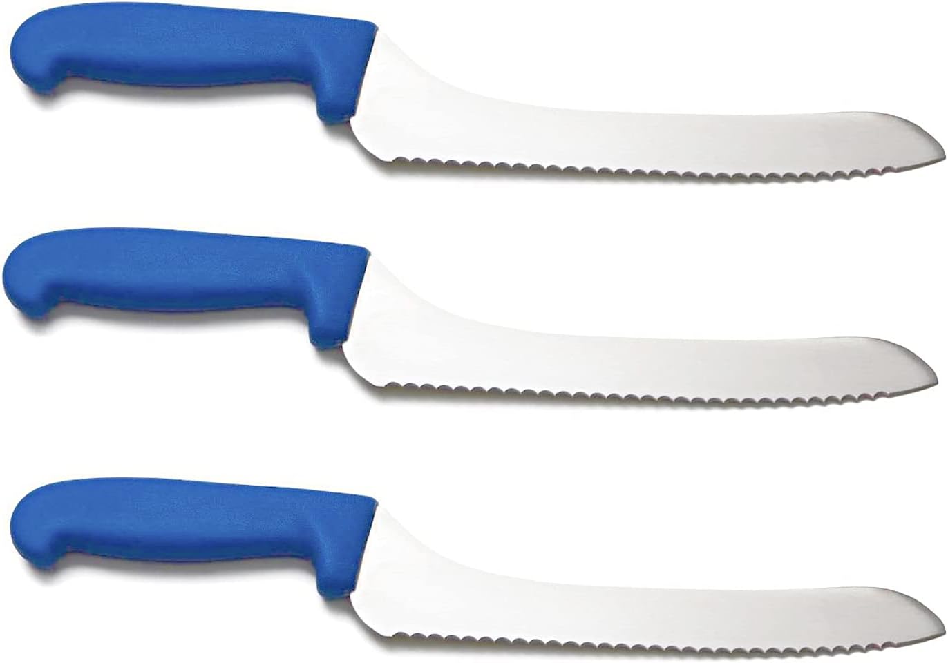 Columbia Cutlery 9 in. Blue Offset Bread/Sandwich Knife (Single Offset Bread Knife)