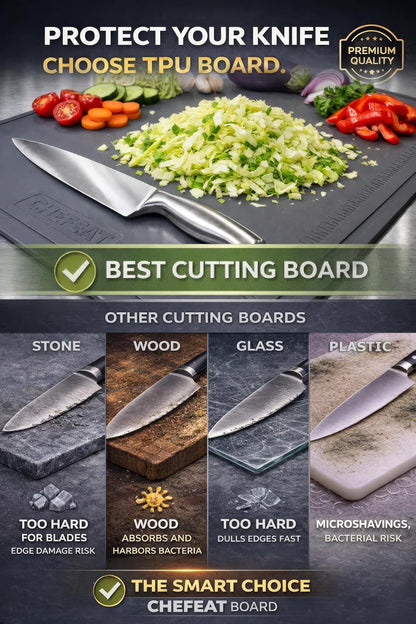 Extra Large Flexible TPU Cutting Board Chopping Mat 17.3 x 12.6 in