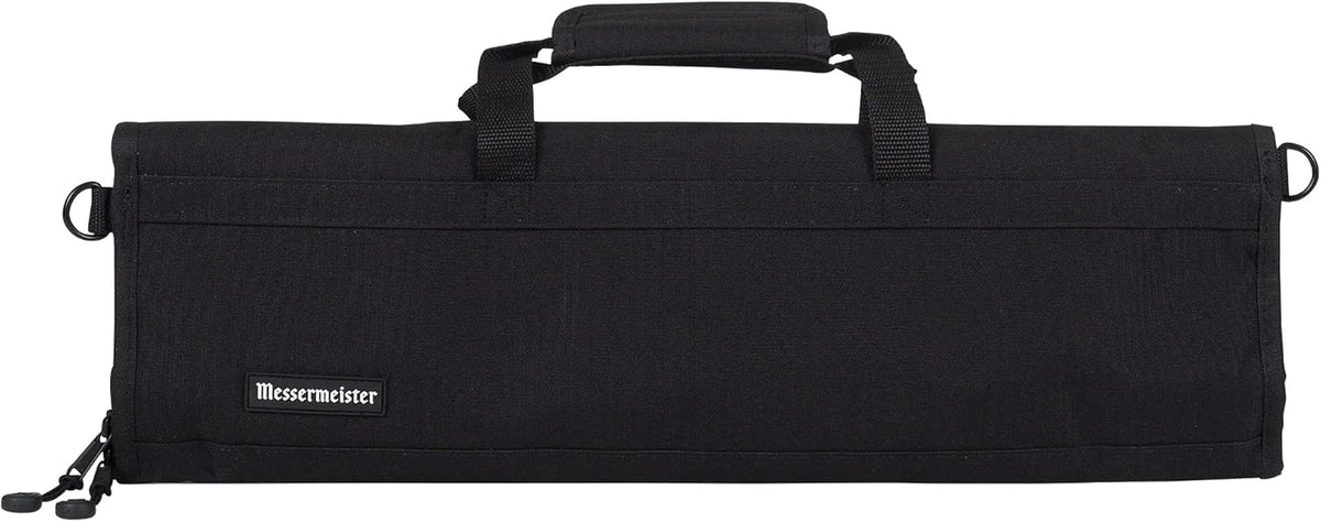 Preservation 8-Pocket Knife Luggage, Black - 8 Elasticized, Reinforced Pockets for Culinary Tools - Holds Up to 18” Knife - Made From 100% Recycled Water Bottles
