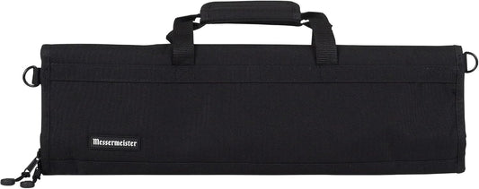 Preservation 8-Pocket Knife Luggage, Black - 8 Elasticized, Reinforced Pockets for Culinary Tools - Holds Up to 18” Knife - Made From 100% Recycled Water Bottles