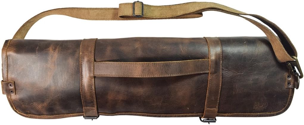 Chef's Knife Roll Bag (8 Pockets), Portable Knife Organizer, Cooking Accessories, Travel Bag, Full Grain Leather, Handmade
