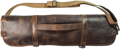 Chef's Knife Roll Bag (8 Pockets), Portable Knife Organizer, Cooking Accessories, Travel Bag, Full Grain Leather, Handmade