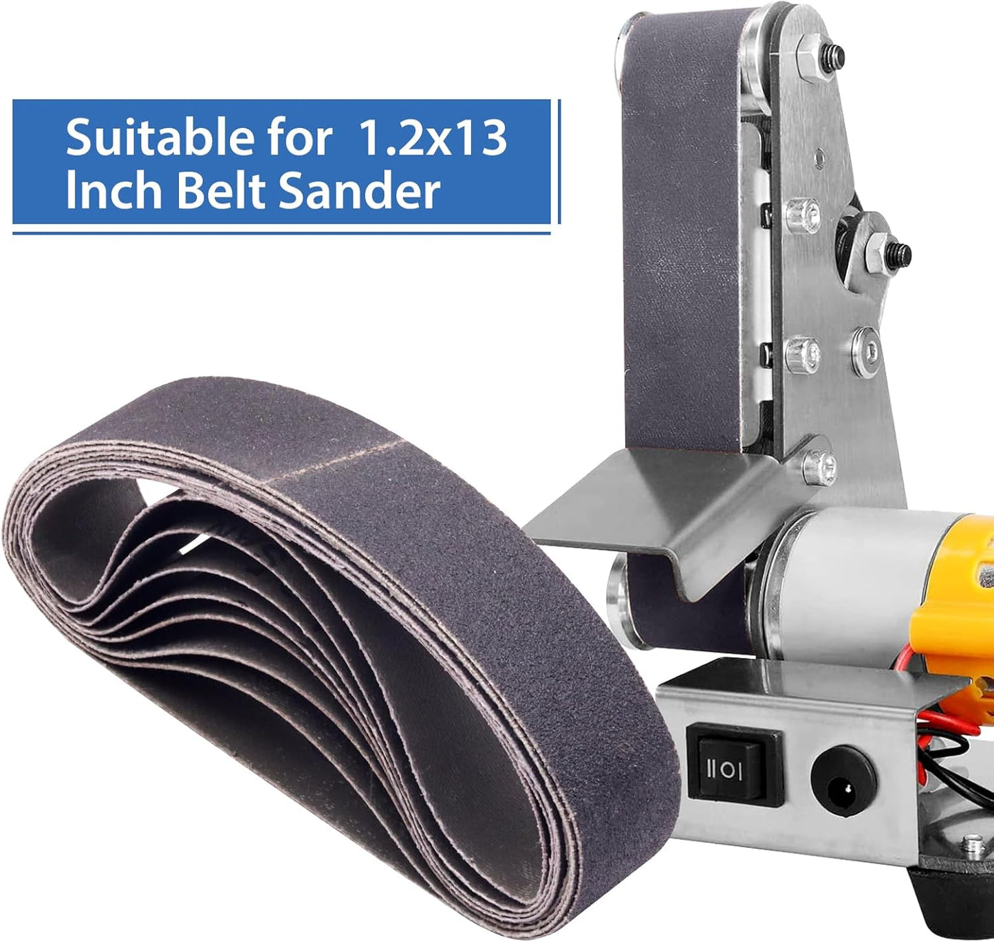 1x30 Inch Silicon Carbide Sanding Belts, 4 PCS Each of 80,120, 240, 400, 800,1000 Grits Knife Sharpening Belt Kits for 1 x 30 Inch Belt Sander, 24 Pack