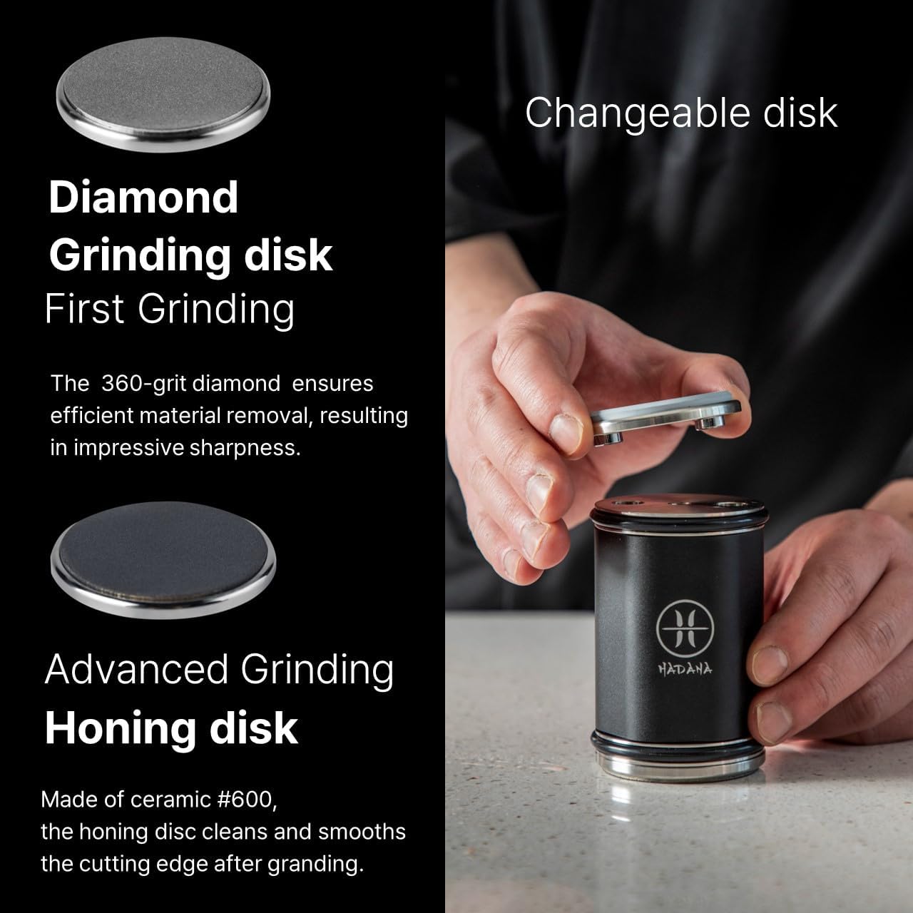 Rolling Knife Sharpener - EXTRA FINE Whetstone Knife Sharpener Roller - EASY TO USE - Rolling Sharpener for Knives with Magnetic Knife Holder - Knife Sharpening Kit knife sharpener stone