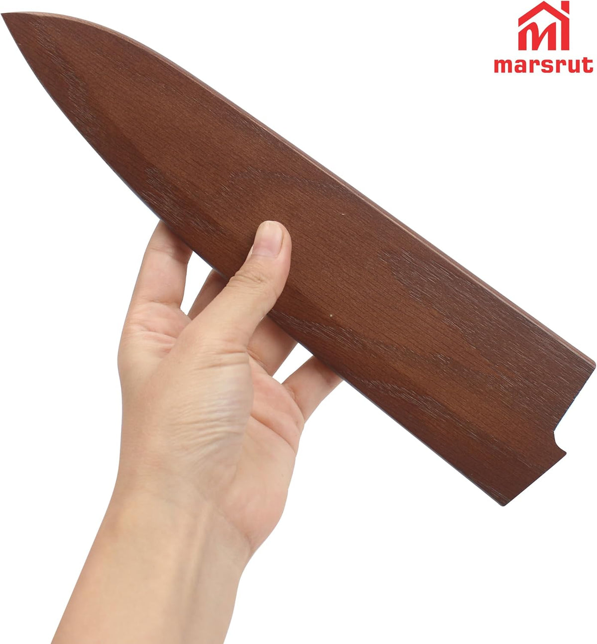 Saya Knife Cover for 9.5 inch/240mm Gyuto & for Chef, Blade Guard, Wooden Kitchen Knife Sheath Case Guards Protector for Japanese Culinary Knives, Natural Wood Material