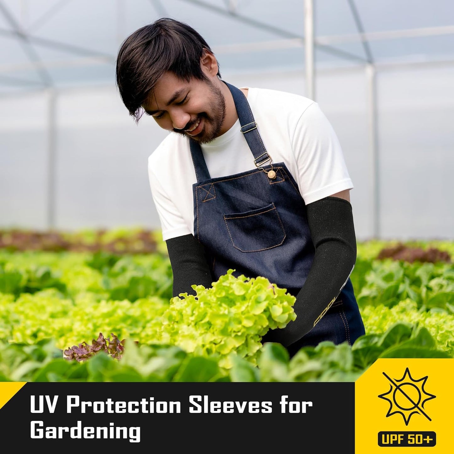 3 Pairs 14/18in A4 Cut Resistant Sleeves with Thumb Hole, UV Sun Protection Arm Sleeves for Thin Skin Farmer Gardener