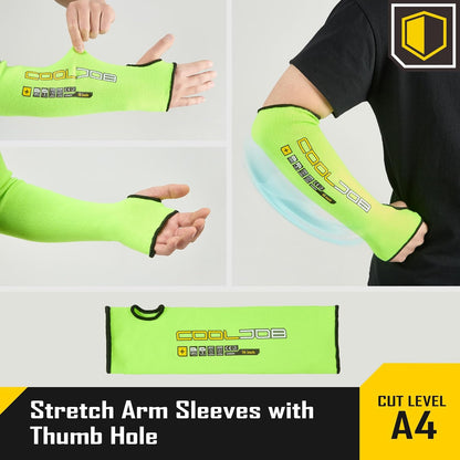 3 Pairs 14/18in A4 Cut Resistant Sleeves with Thumb Hole, UV Sun Protection Arm Sleeves for Thin Skin Farmer Gardener