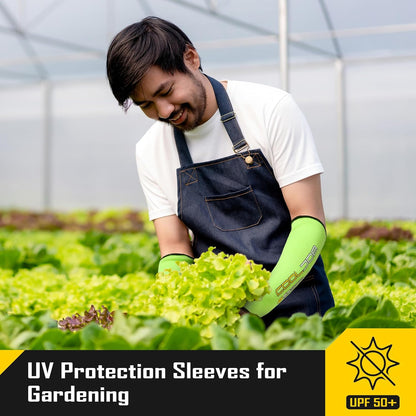 3 Pairs 14/18in A4 Cut Resistant Sleeves with Thumb Hole, UV Sun Protection Arm Sleeves for Thin Skin Farmer Gardener