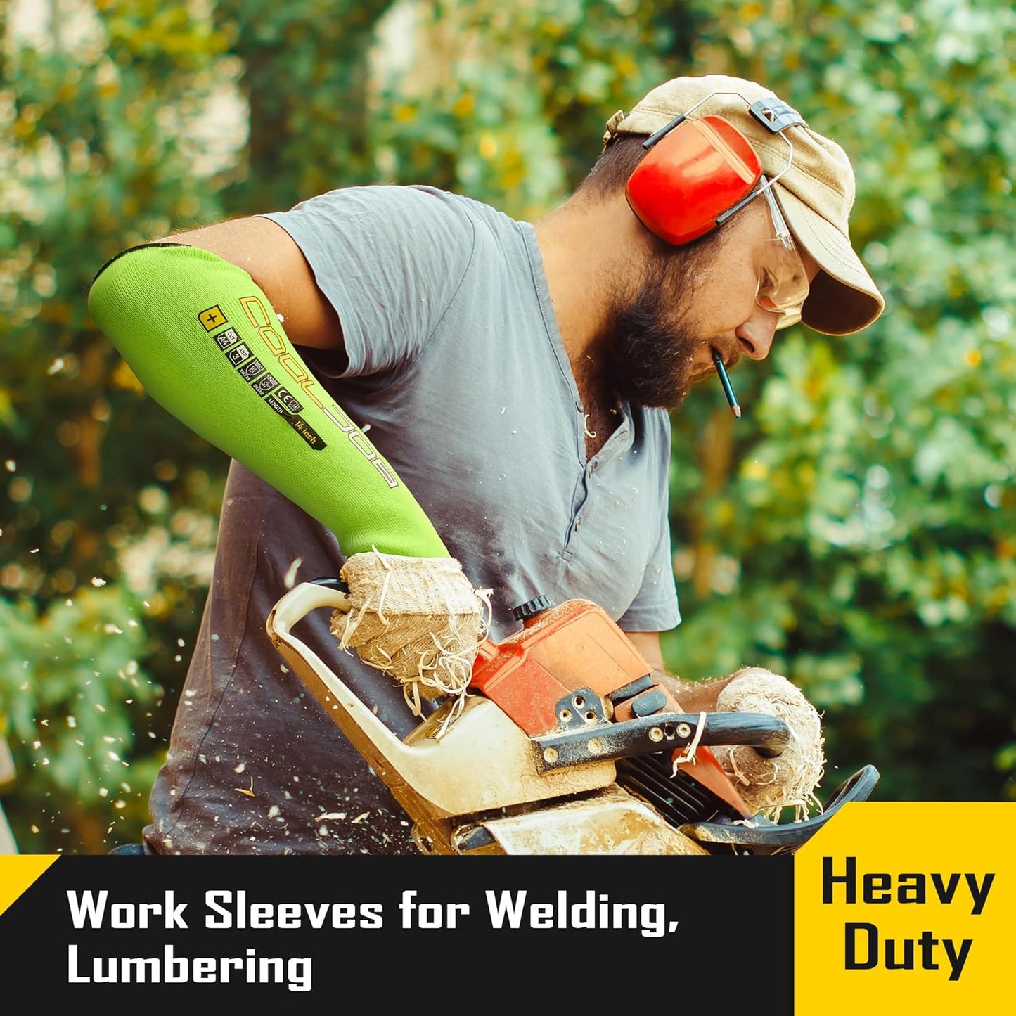 3 Pairs 14/18in A4 Cut Resistant Sleeves with Thumb Hole, UV Sun Protection Arm Sleeves for Thin Skin Farmer Gardener