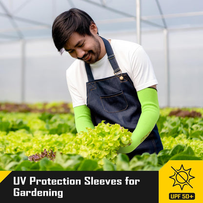 3 Pairs 14/18in A4 Cut Resistant Sleeves with Thumb Hole, UV Sun Protection Arm Sleeves for Thin Skin Farmer Gardener