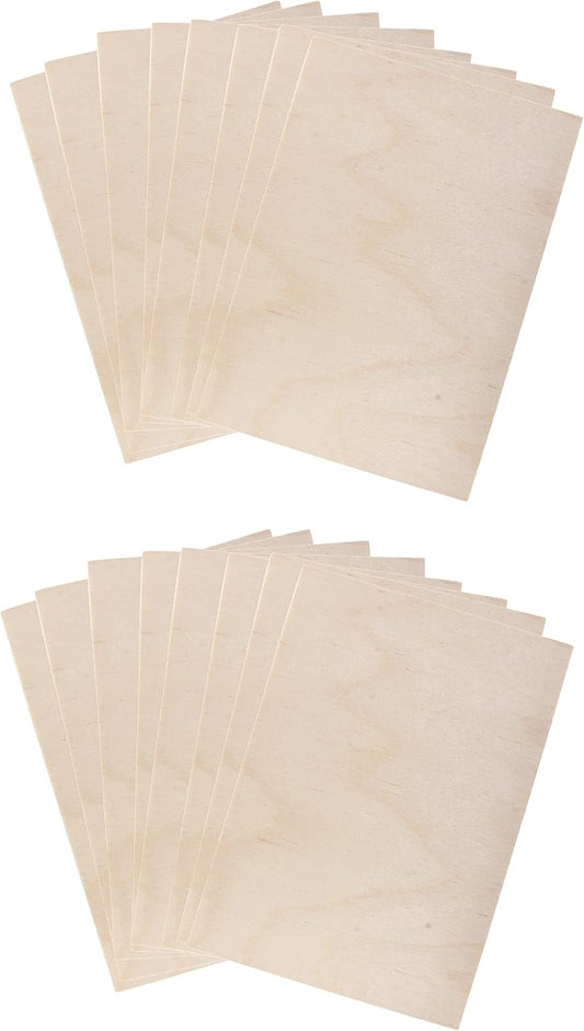 Baltic Birch Plywood Board - Thin Wood Sheets for Crafting Model Laser Cutting Engraving 6x6 Inches - 16 Unfinished Wood for Wood Burning Projects