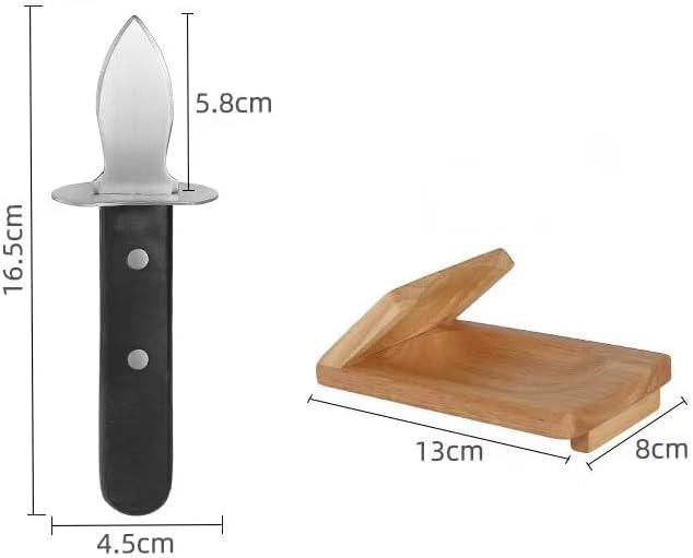 2Pcs Oyster Shucking Opener, Oyster Knife Shucker Set, Shucker Seafood Clam Tool Holder Easy to Use Seafood Tools Specialty Tools