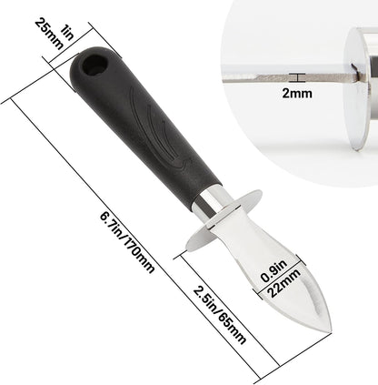 Oyster Shucker Set - 2 Oysters Shucking Knives and Cut Resistant Gloves- Seafood Opener Kit Tools for Oysters, Clam, Shellfish, Crab, Kitchen Tools, Premium Kitchen Knife Tools Gift