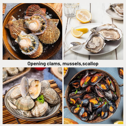 Oyster Shucker Set - 2 Oysters Shucking Knives and Cut Resistant Gloves- Seafood Opener Kit Tools for Oysters, Clam, Shellfish, Crab, Kitchen Tools, Premium Kitchen Knife Tools Gift