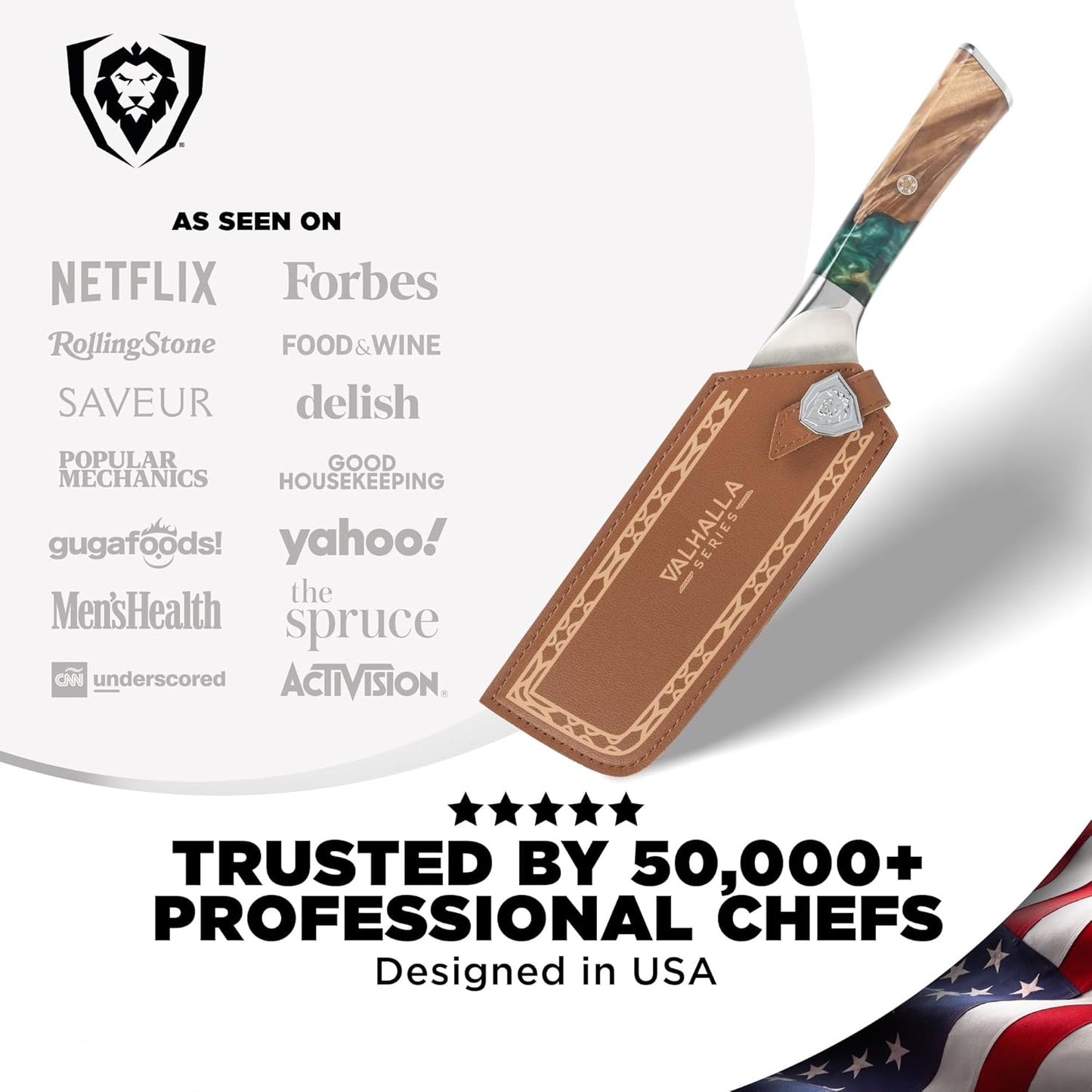 Valhalla 7" Nakiri Knife — Japanese Vegetable Cleaver, 9CR18MOV HC Steel (8–12° Edge), Unique Wood + Resin Handle — For Precision Veg Prep, Asian Cooking & Stir-Fry