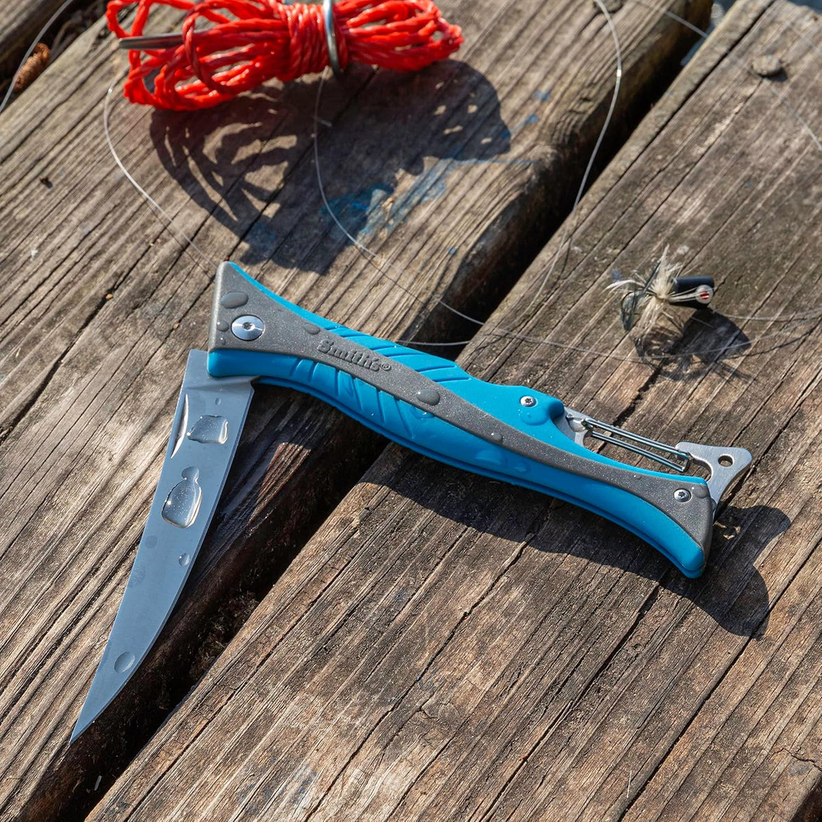 Smith’s RegalRiver 4-Inch Folding Flex Fillet Knife – Green – Stainless Steel Locking Blade – Pocket Knife – Fisherman Accessory – Carabiner – Portable – Fish Cleaning & Deboning