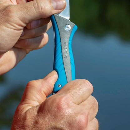 Smith’s RegalRiver 4-Inch Folding Flex Fillet Knife – Green – Stainless Steel Locking Blade – Pocket Knife – Fisherman Accessory – Carabiner – Portable – Fish Cleaning & Deboning