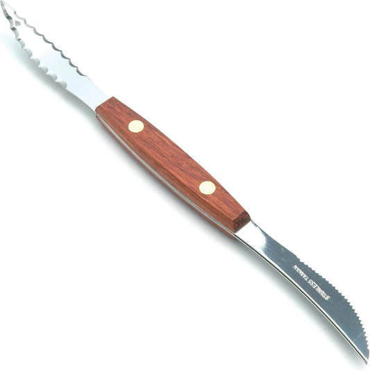 Fox Run 6601 Grapefruit Knife, Stainless Steel and Plastic | Grapefruit Knife Curved Serrated | All In One Dual Sided Grapefuit Knife For Easily Slicing & Serving | Minimize Mess