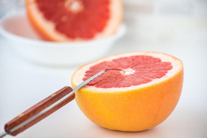 Fox Run 6601 Grapefruit Knife, Stainless Steel and Plastic | Grapefruit Knife Curved Serrated | All In One Dual Sided Grapefuit Knife For Easily Slicing & Serving | Minimize Mess