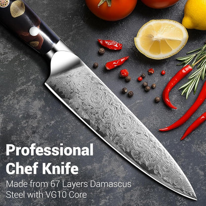 Kitchen Utility Knife,6 Inch Class Damascus Chef Knife,Japanese Petty Paring Knife