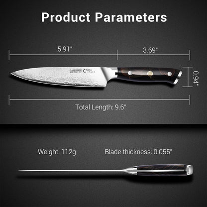 Kitchen Utility Knife,6 Inch Class Damascus Chef Knife,Japanese Petty Paring Knife