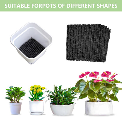 6-Pack Flexible Plant Pot Mat - Planter Water Liners for Inside of Potted Plants, Easy-to-Cut Soil Protection & Aeration Mat (6.3 inch)
